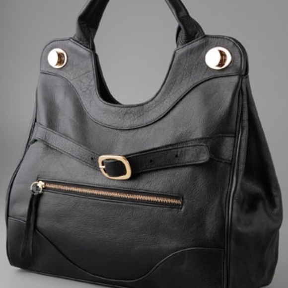 Foley + Corinna Handbags - Foley & Corrina black leather Jetsetter tote